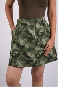 Olive Green Camo Skirt