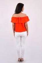 Orange Off - Shoulder Top