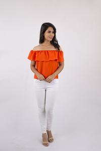 Orange Off - Shoulder Top