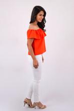 Orange Off - Shoulder Top