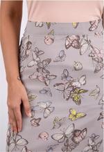 Grey Printed Maxi Skirt