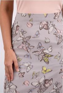 Grey Printed Maxi Skirt